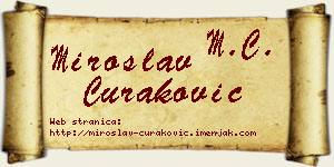 Miroslav Curaković vizit kartica